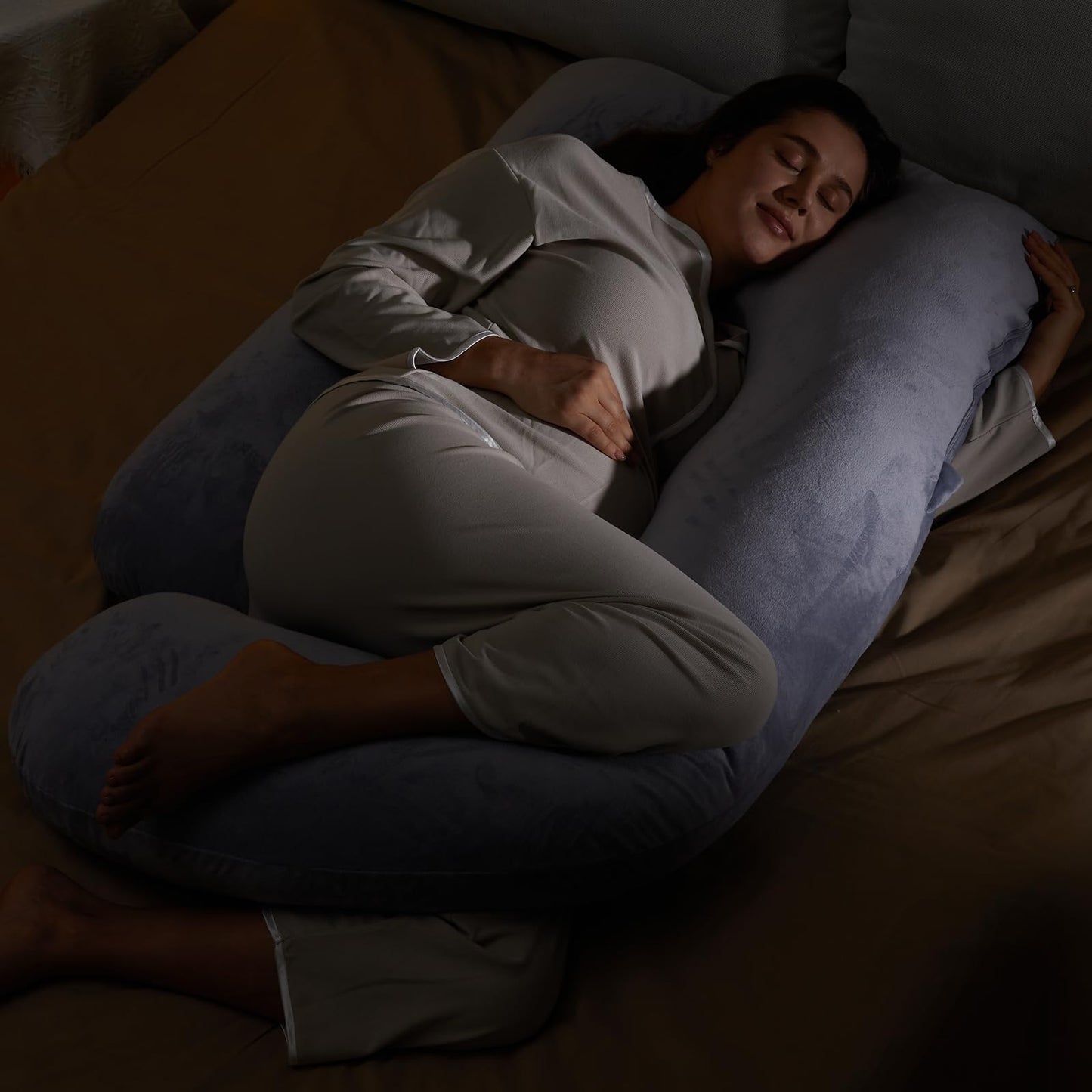 Momcozy Pregnancy Pillow – U-Shaped Full Body Maternity Support