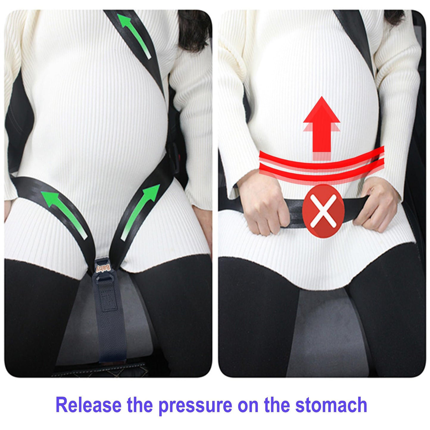 Pregnancy Bump Strap Adjuster – Seat Belt Comfort Protector