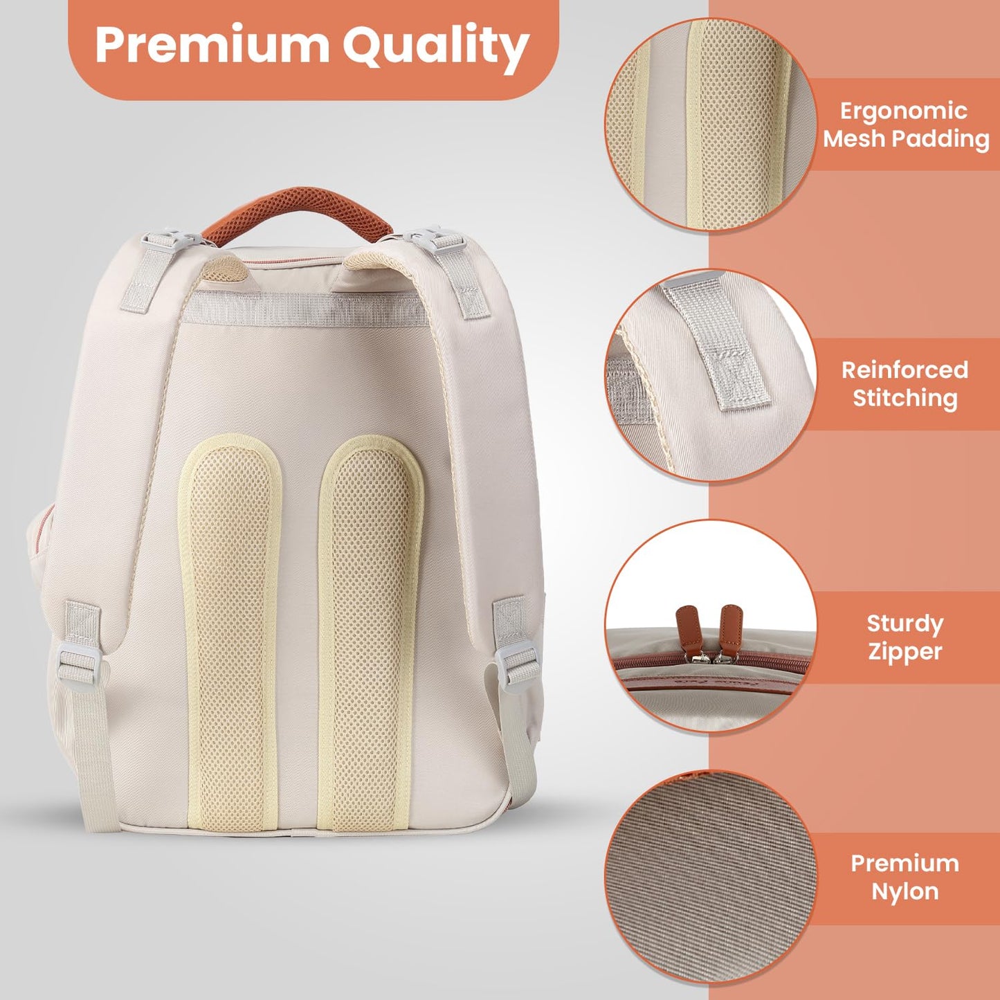 Diaper Bag Backpack with Changing Station – 28L Travel Organizer