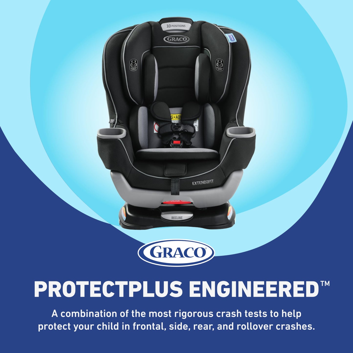 Graco Extend2Fit Kenzie Convertible Car Seat (Infant to Toddler, 4–65 lb)
