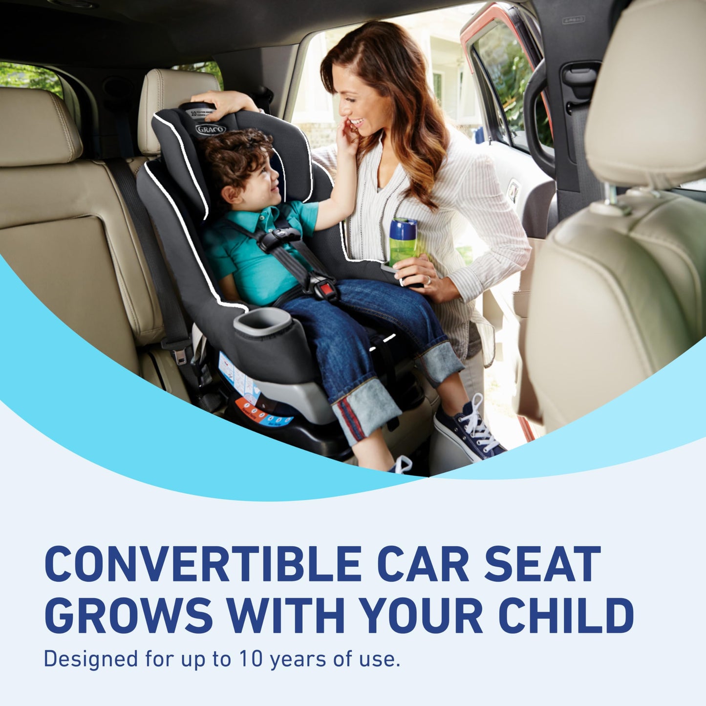Graco Extend2Fit Kenzie Convertible Car Seat (Infant to Toddler, 4–65 lb)