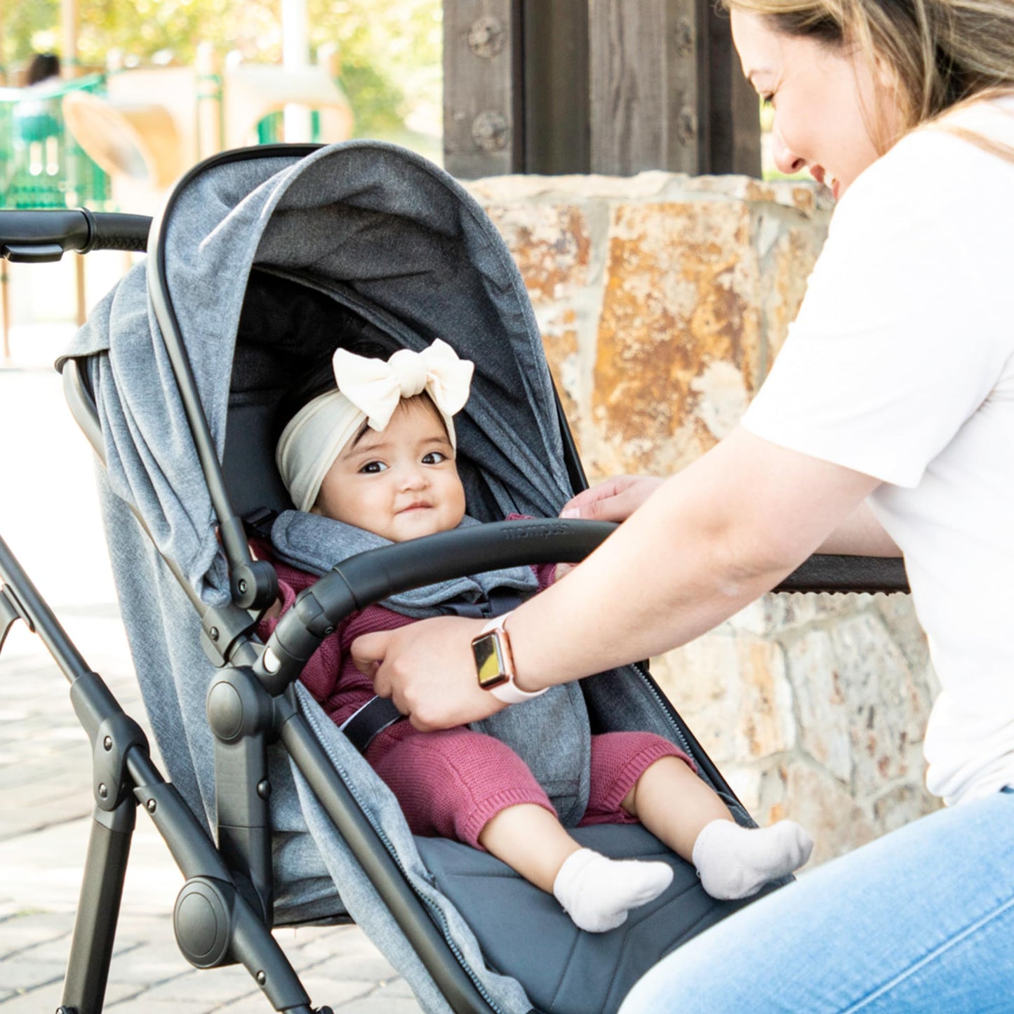 Mompush Wiz 2-in-1 Baby Stroller with Bassinet & Reversible Seat