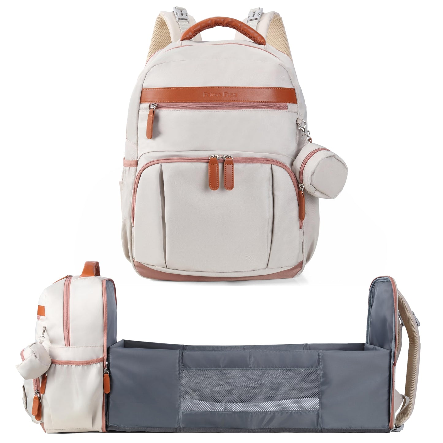 Diaper Bag Backpack with Changing Station – 28L Travel Organizer