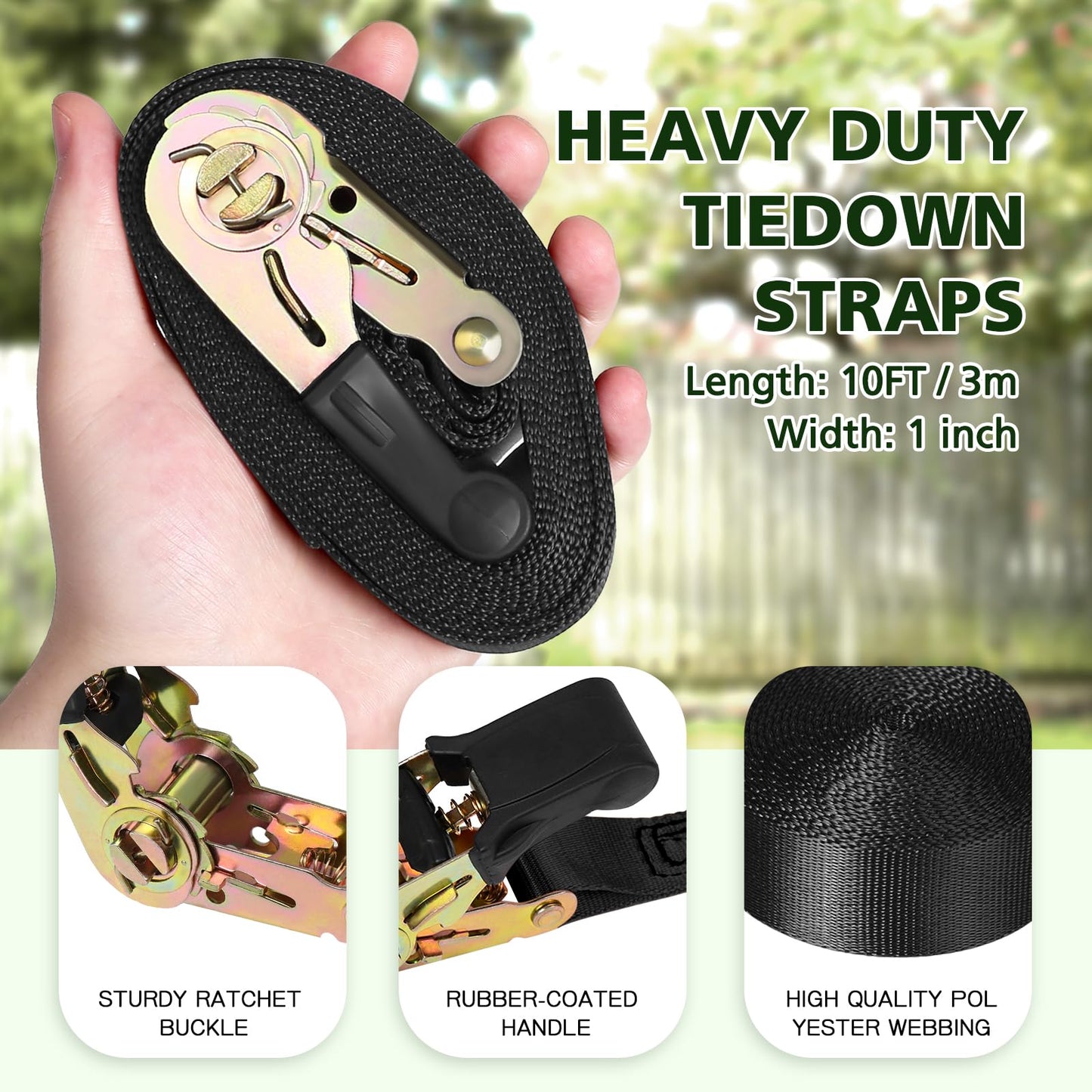 TOPNEW Ninja Tree Climbing Holds – 12 Rock Grips with 6 Straps