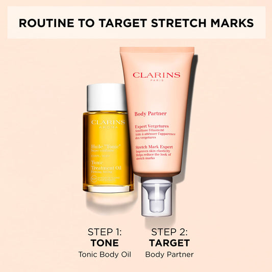 Clarins Tonic Oil + Body Partner Stretch Mark Cream Bundle