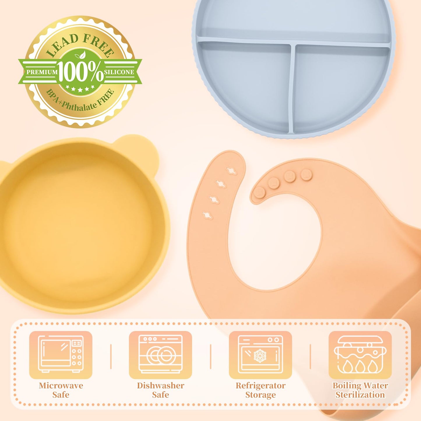 Silicone Baby Feeding Set – 21 Pcs BPA-Free Weaning Essentials for Newborns & Toddlers