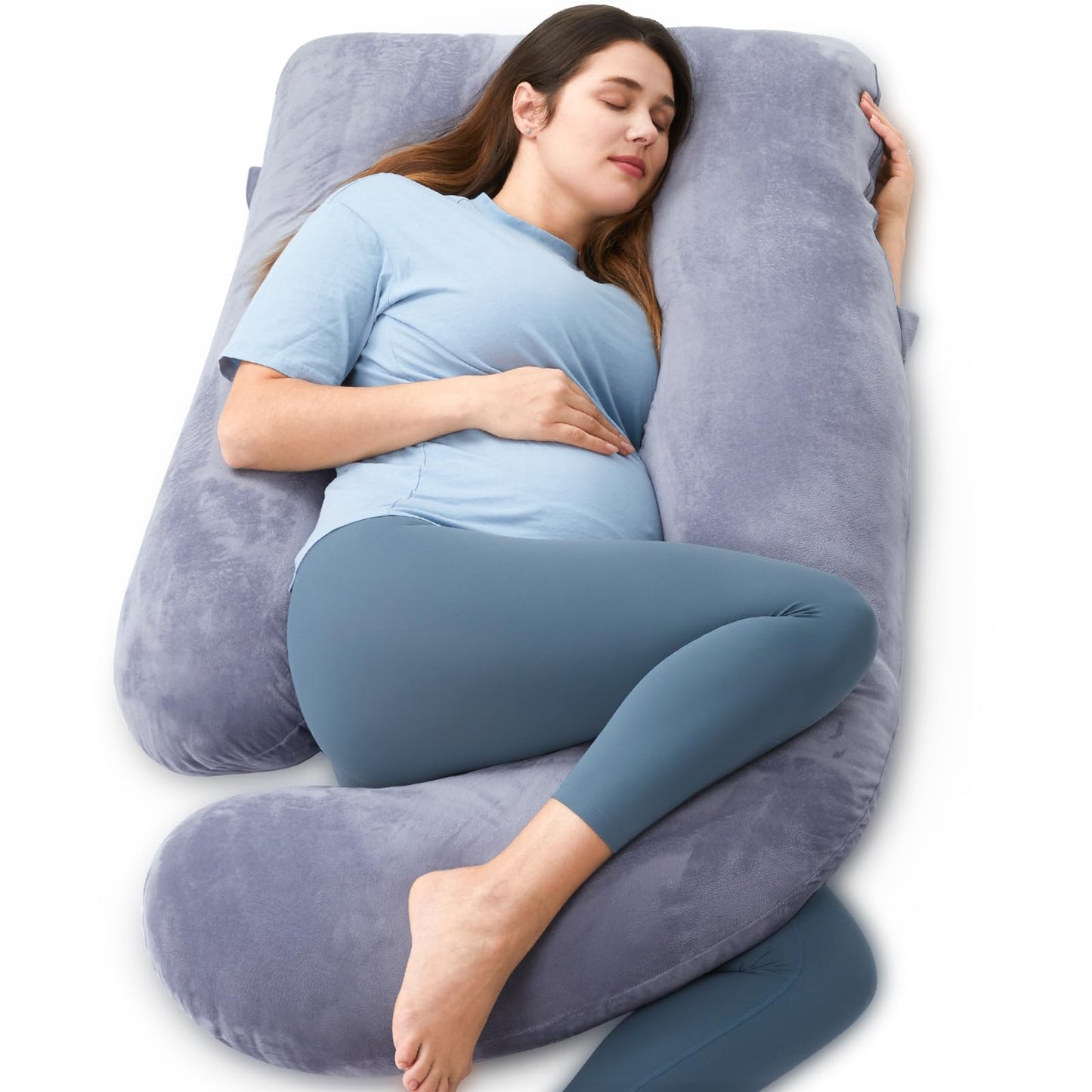 Momcozy Pregnancy Pillow – U-Shaped Full Body Maternity Support