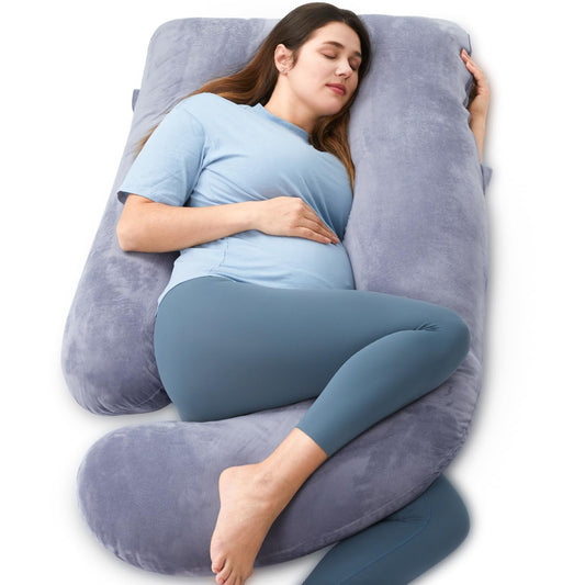 Momcozy Pregnancy Pillow – U-Shaped Full Body Maternity Support